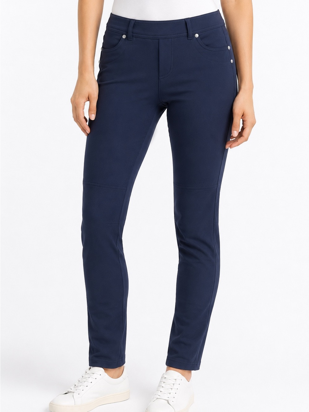 Athleta Bettona Jegging Pants Women’s Medium Navy Pull On Stretch Travel Career